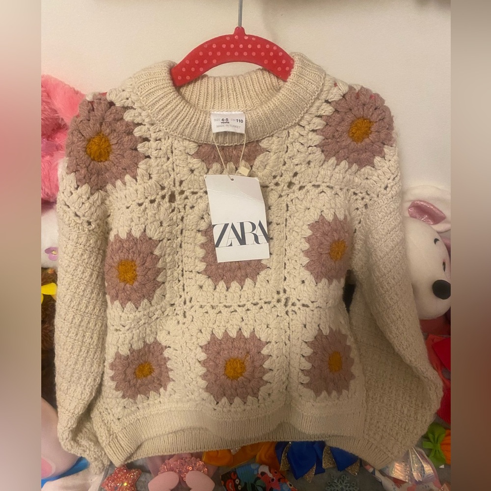 Zara crochet sweater BNWT 4-5
